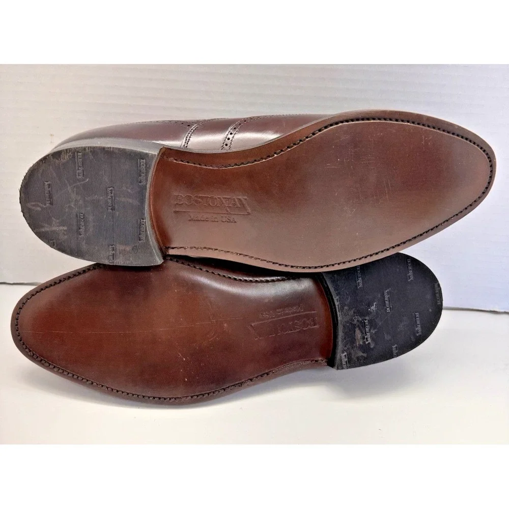 Bostonian Mens 9.5 C/A Made In‎ The USA Leather Wingtip Oxfords Oxblood Color